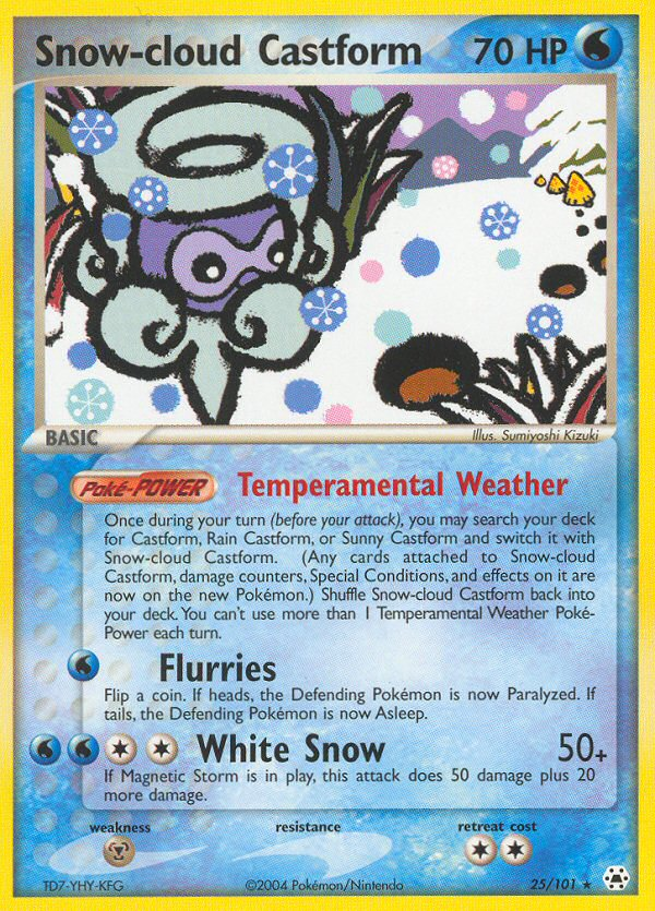 Snow-cloud Castform (25/101) [EX: Hidden Legends] | The Gaming-Verse