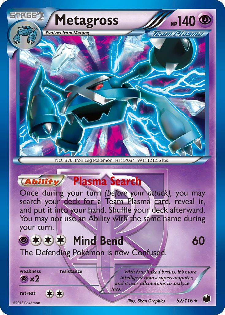 Metagross (52/116) [Black & White: Plasma Freeze] | The Gaming-Verse