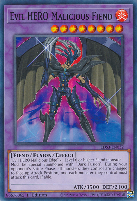 Evil HERO Malicious Fiend [LDS3-EN032] Common | The Gaming-Verse