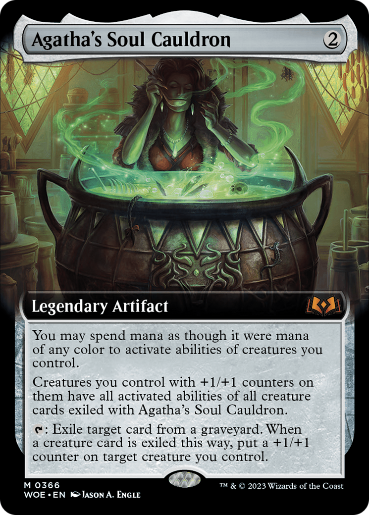 Agatha's Soul Cauldron (Extended Art) [Wilds of Eldraine] | The Gaming-Verse