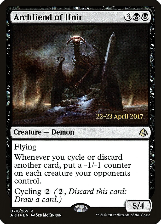 Archfiend of Ifnir  (Prerelease) [Amonkhet Prerelease Promos] | The Gaming-Verse