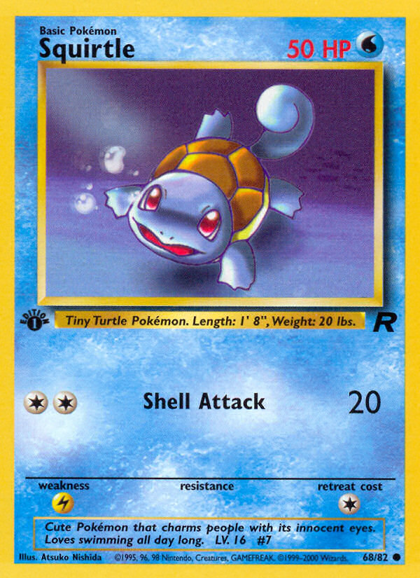 Squirtle (68/82) [Team Rocket 1st Edition] | The Gaming-Verse