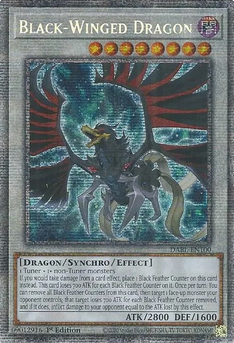 Black-Winged Dragon [DABL-EN100] Starlight Rare | The Gaming-Verse