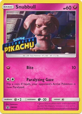 Snubbull Detective (SM200) (Pikachu Stamped) [Sun & Moon: Black Star Promos] | The Gaming-Verse