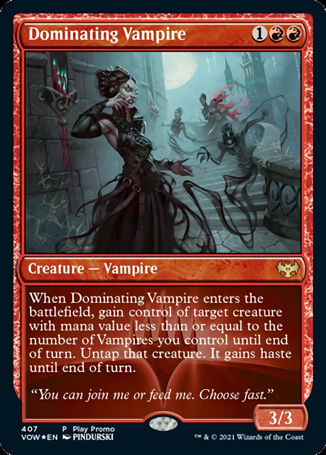 Dominating Vampire (Play Promo) [Innistrad: Crimson Vow Promos] | The Gaming-Verse