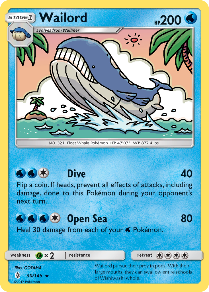 Wailord (30/145) [Sun & Moon: Guardians Rising] | The Gaming-Verse