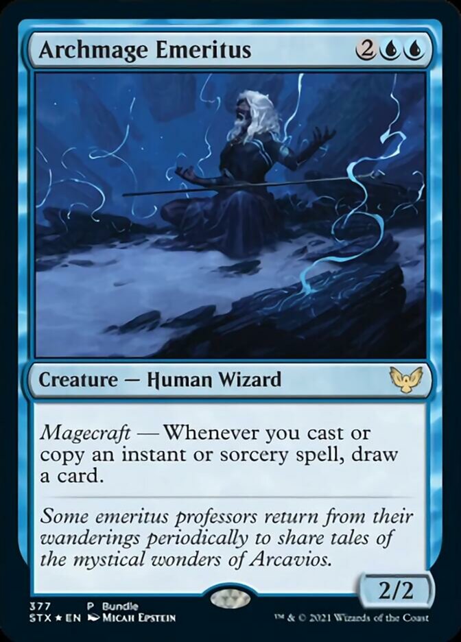 Archmage Emeritus (Bundle) [Strixhaven: School of Mages Promos] | The Gaming-Verse