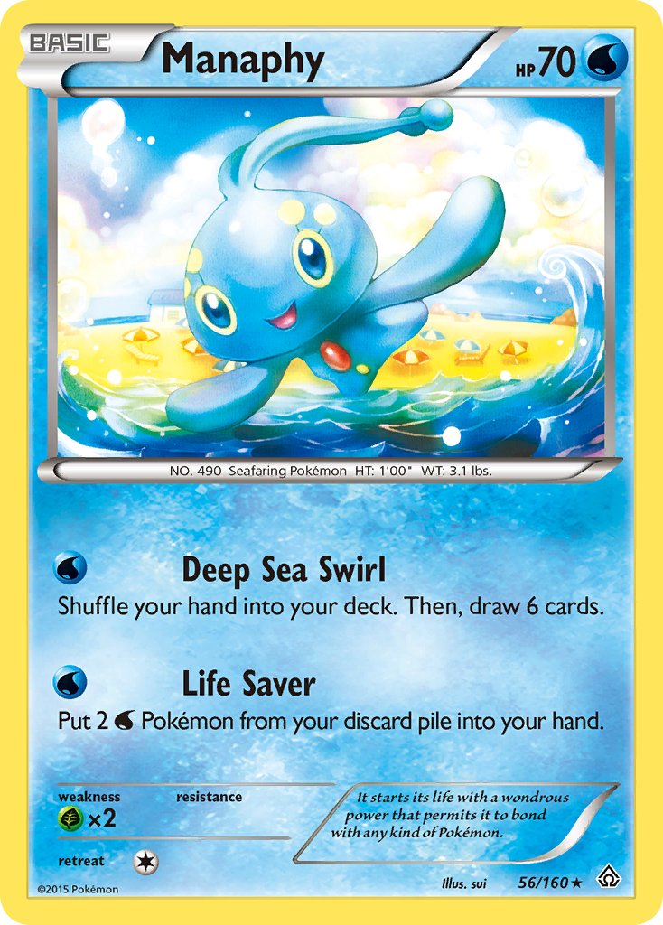 Manaphy (56/160) (Battle Arena Deck Exclusive) (Theme Deck Exclusive) [XY: Primal Clash] | The Gaming-Verse