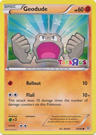 Geodude (43/83) (Toys R Us Promo) [XY: Generations] | The Gaming-Verse