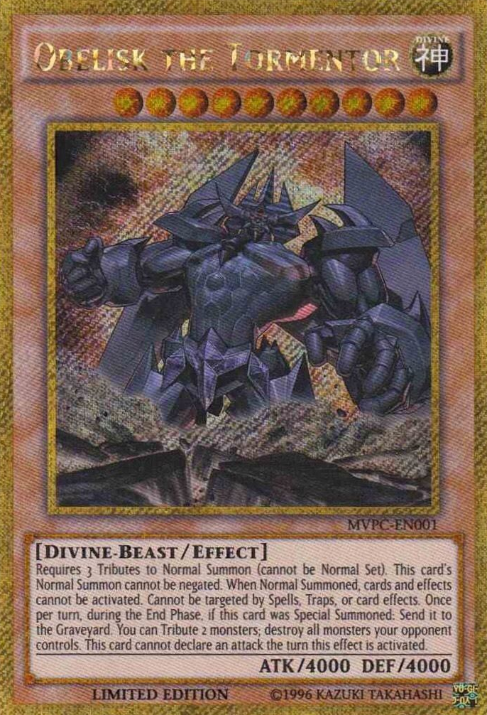 Obelisk the Tormentor [MVPC-EN001] Gold Secret Rare | The Gaming-Verse