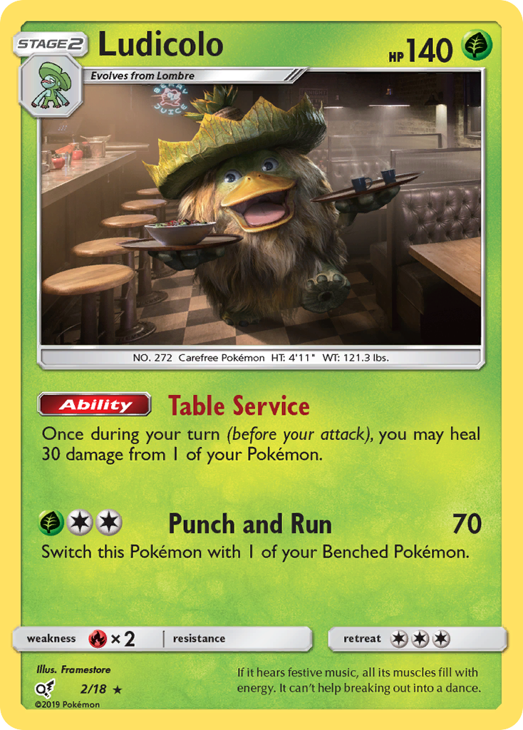 Ludicolo (2/18) [Sun & Moon: Detective Pikachu] | The Gaming-Verse