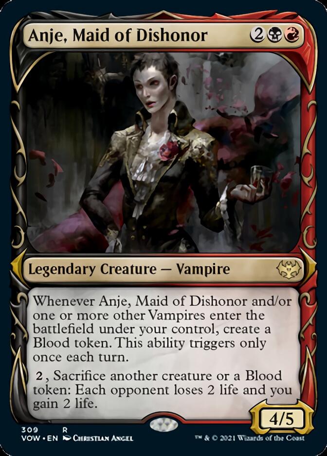 Anje, Maid of Dishonor (Showcase Fang Frame) [Innistrad: Crimson Vow] | The Gaming-Verse