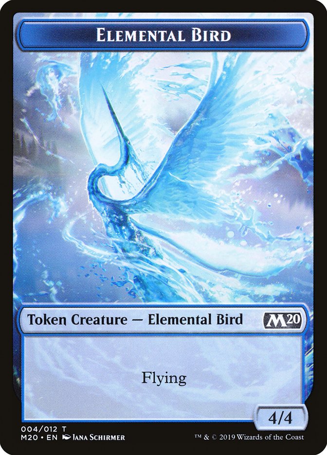 Elemental Bird Token [Core Set 2020 Tokens] | The Gaming-Verse