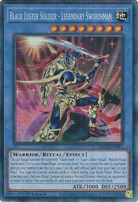 Black Luster Soldier - Legendary Swordsman [MAZE-EN011] Collector's Rare | The Gaming-Verse