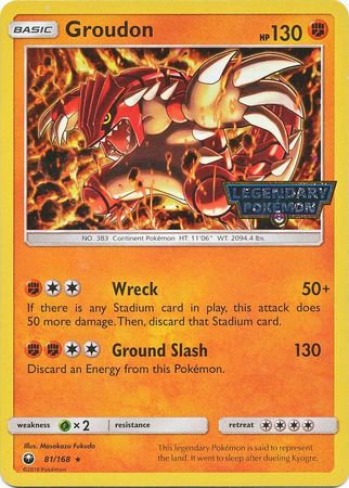 Groudon (81/168) (Cosmos Holo Gamestop Promo) [Sun & Moon: Celestial Storm] | The Gaming-Verse