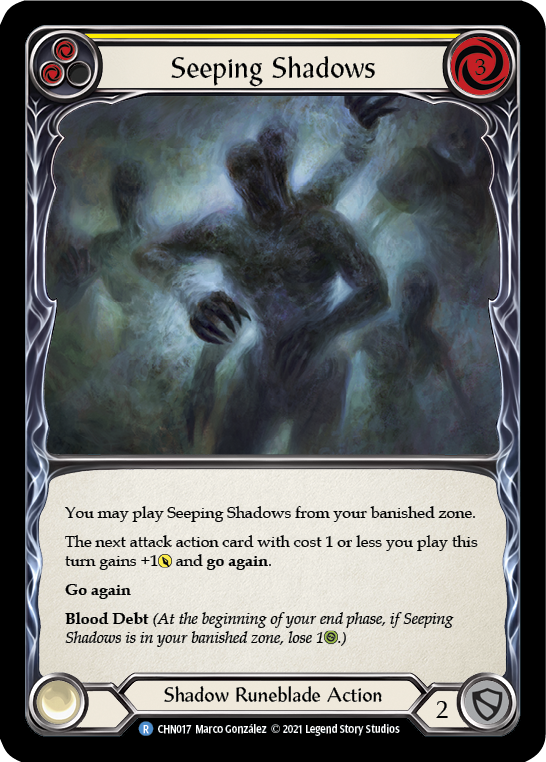 Seeping Shadows (Yellow) [CHN017] (Monarch Chane Blitz Deck) | The Gaming-Verse