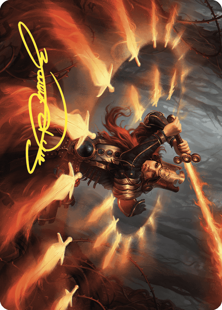 Heartflame Duelist Art Card (Gold-Stamped Signature) [Wilds of Eldraine Art Series] | The Gaming-Verse