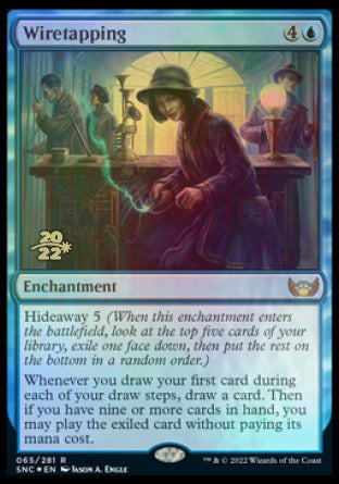 Wiretapping [Streets of New Capenna Prerelease Promos] | The Gaming-Verse