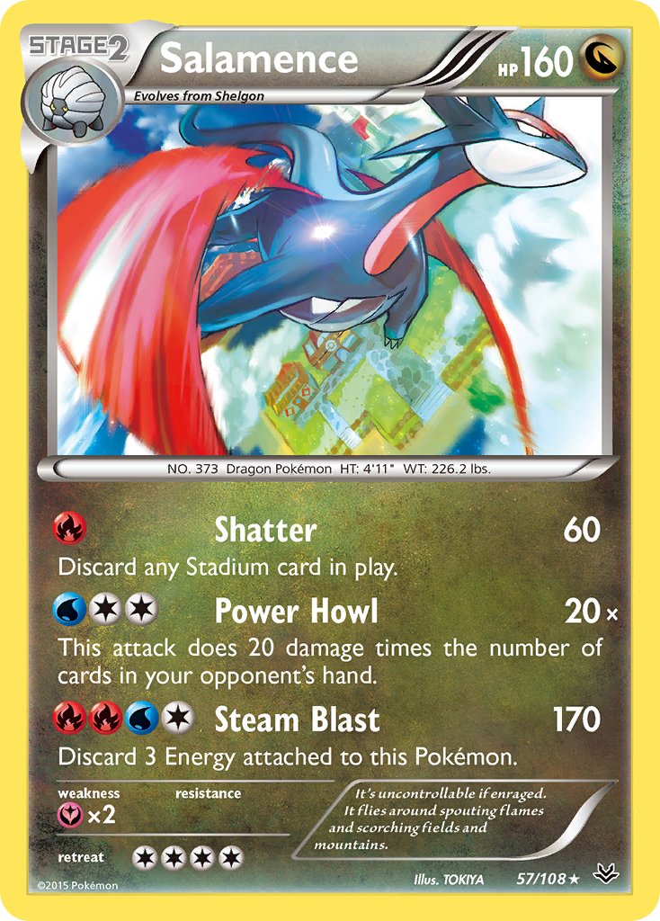 Salamence (57/108) (Theme Deck Exclusive) [XY: Roaring Skies] | The Gaming-Verse