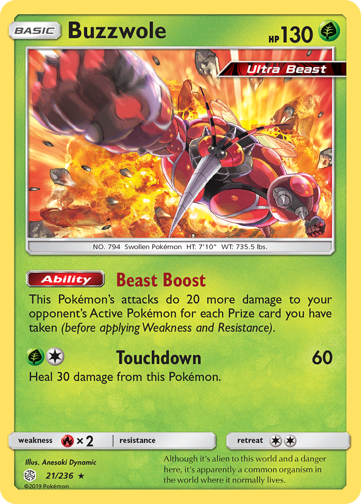 Buzzwole (21/236) [Sun & Moon: Cosmic Eclipse] | The Gaming-Verse