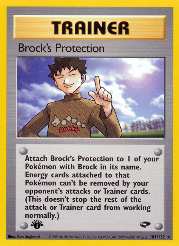 Brock's Protection (101/132) [Gym Challenge 1st Edition] | The Gaming-Verse