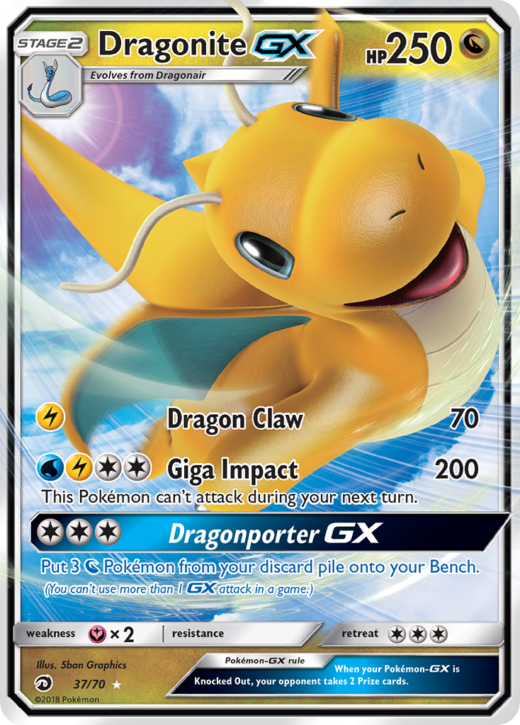 Dragonite GX (37/70) [Sun & Moon: Dragon Majesty] | The Gaming-Verse