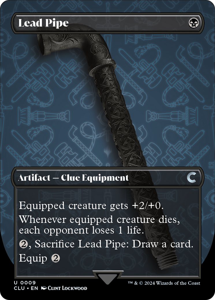 Lead Pipe (Borderless) [Ravnica: Clue Edition] | The Gaming-Verse