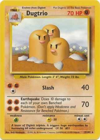 Dugtrio (19/102) [Base Set Unlimited] | The Gaming-Verse