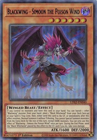 Blackwing - Simoon the Poison Wind (Blue) [LDS2-EN040] Ultra Rare | The Gaming-Verse