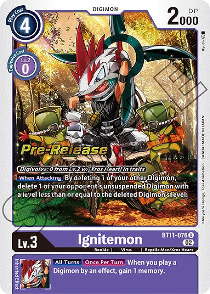 Ignitemon [BT11-076] [Dimensional Phase Pre-Release Promos] | The Gaming-Verse