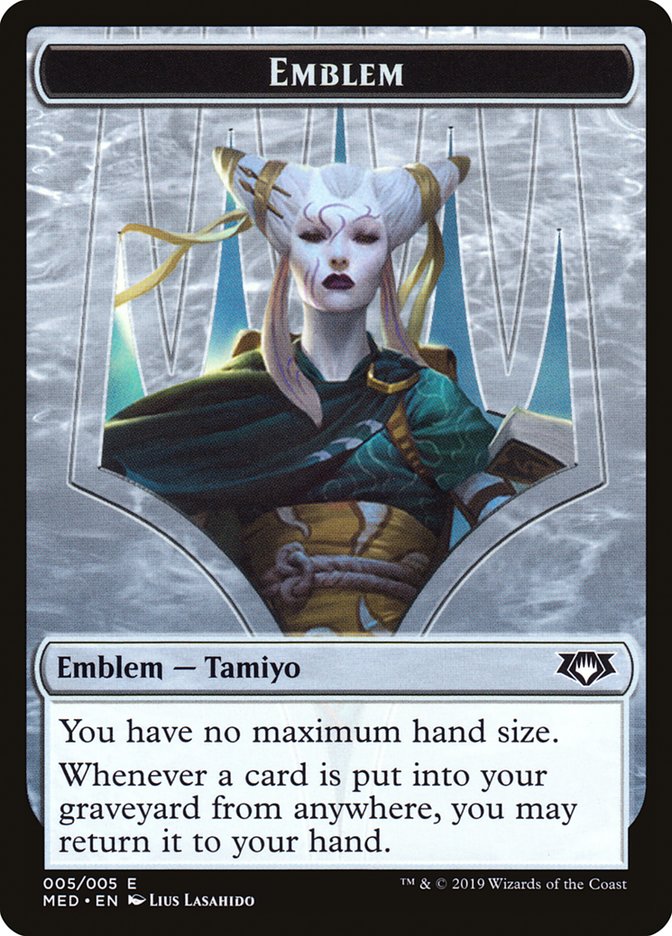 Emblem - Tamiyo, the Moon Sage [Mythic Edition Tokens] | The Gaming-Verse