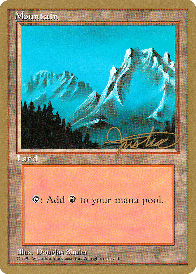 Mountain (mj374) (Mark Justice) [Pro Tour Collector Set] | The Gaming-Verse