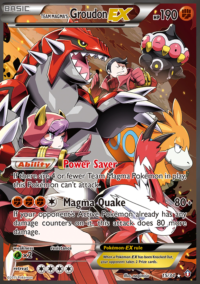 Team Magma's Groudon ex (15/34) [XY: Double Crisis] | The Gaming-Verse