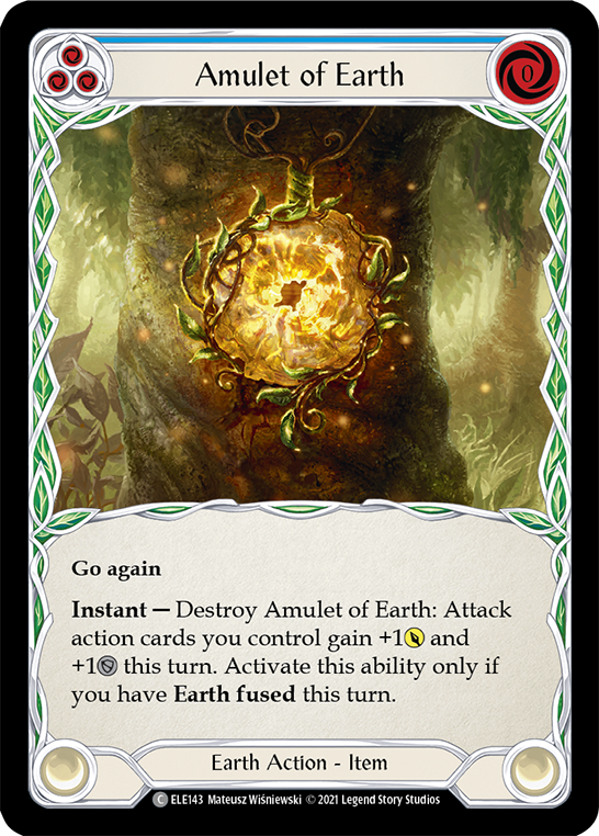 Amulet of Earth [ELE143] (Tales of Aria)  1st Edition Rainbow Foil | The Gaming-Verse