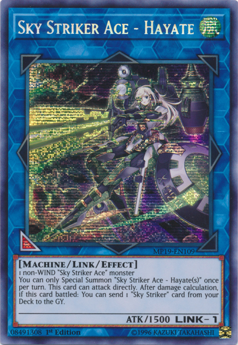 Sky Striker Ace - Hayate [MP19-EN109] Prismatic Secret Rare | The Gaming-Verse