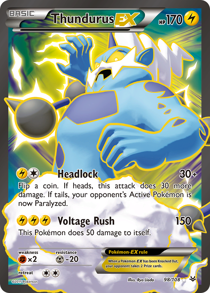 Thundurus EX (98/108) [XY: Roaring Skies] | The Gaming-Verse