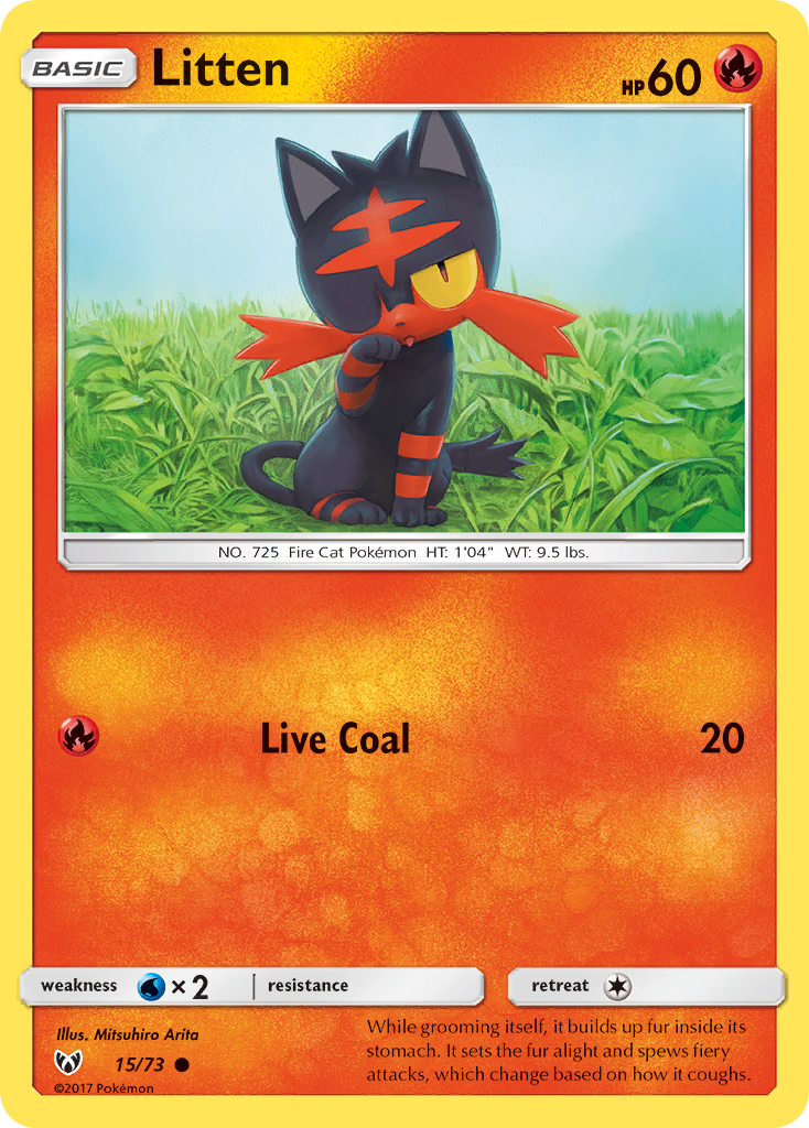 Litten (15/73) [Sun & Moon: Shining Legends] | The Gaming-Verse