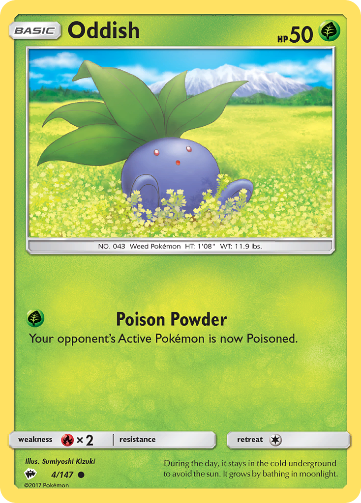 Oddish (4/147) [Sun & Moon: Burning Shadows] | The Gaming-Verse