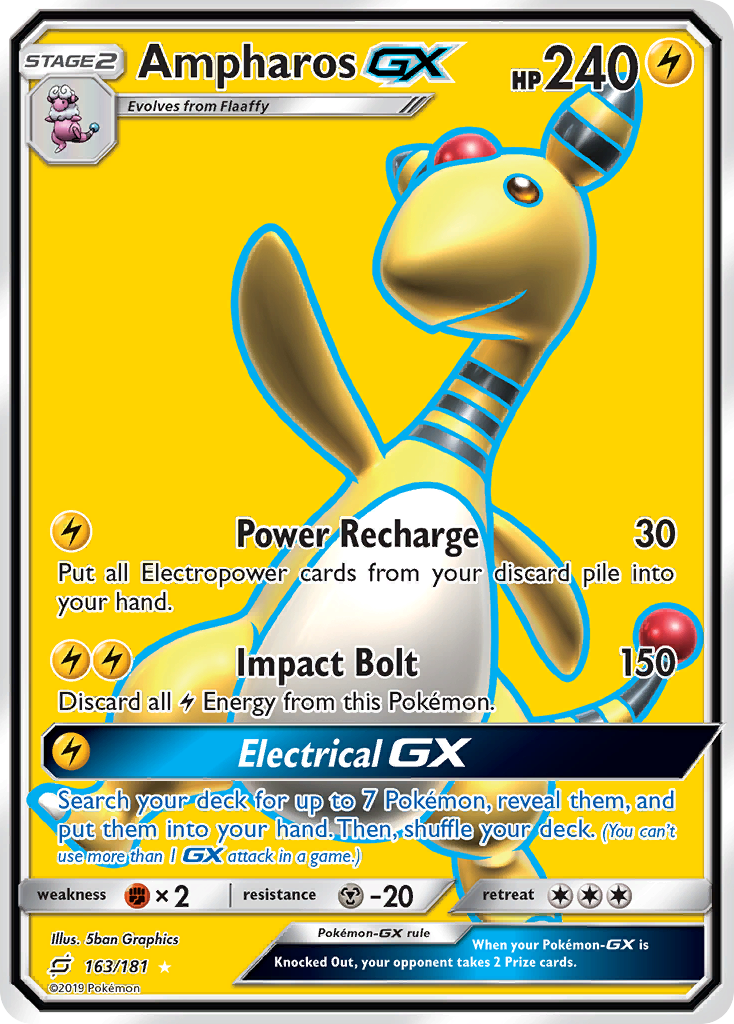 Ampharos GX (163/181) [Sun & Moon: Team Up] | The Gaming-Verse