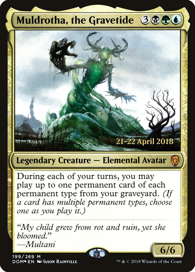 Muldrotha, the Gravetide  (Prerelease) [Dominaria Prerelease Promos] | The Gaming-Verse