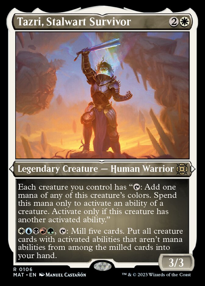 Tazri, Stalwart Survivor (Foil Etched) [March of the Machine: The Aftermath] | The Gaming-Verse