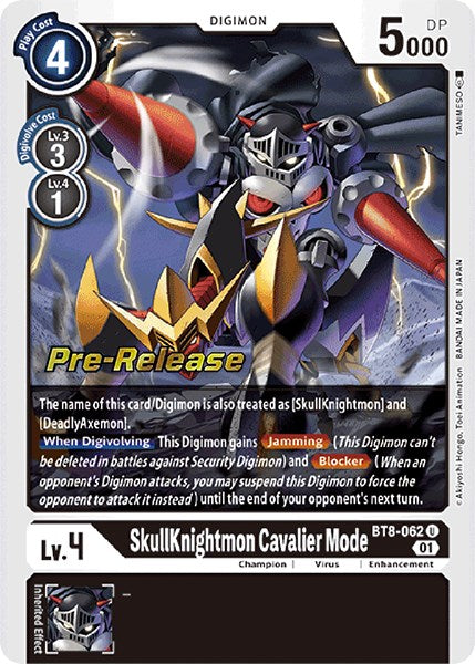 SkullKnightmon: Cavalier Mode [BT8-062] [New Awakening Pre-Release Cards] | The Gaming-Verse