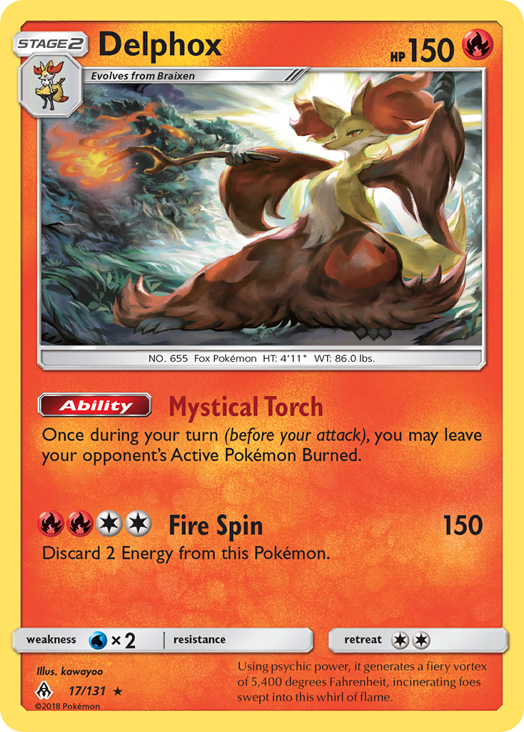 Delphox (17/131) [Sun & Moon: Forbidden Light] | The Gaming-Verse