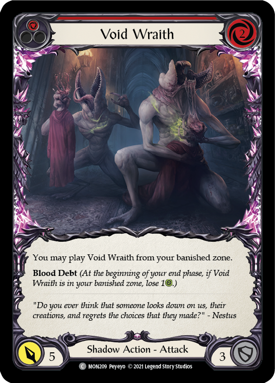Void Wraith (Red) [MON209] 1st Edition Normal | The Gaming-Verse