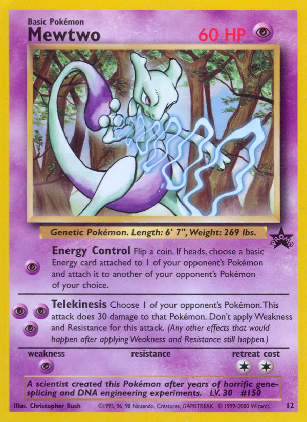 Mewtwo (12) [Wizards of the Coast: Black Star Promos] | The Gaming-Verse