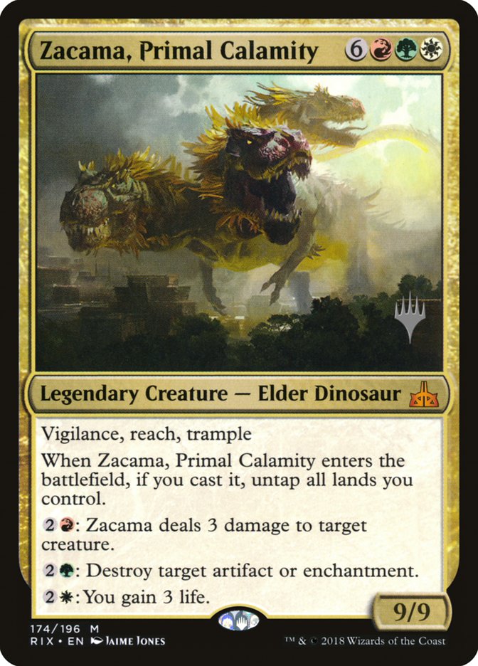 Zacama, Primal Calamity (Promo Pack) [Rivals of Ixalan Promos] | The Gaming-Verse