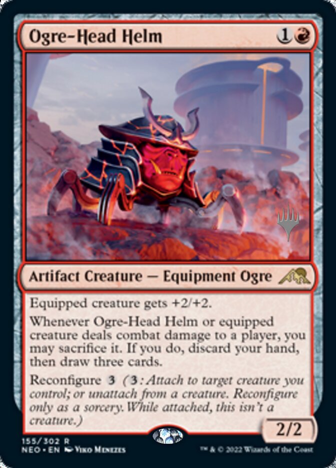 Ogre-Head Helm (Promo Pack) [Kamigawa: Neon Dynasty Promos] | The Gaming-Verse