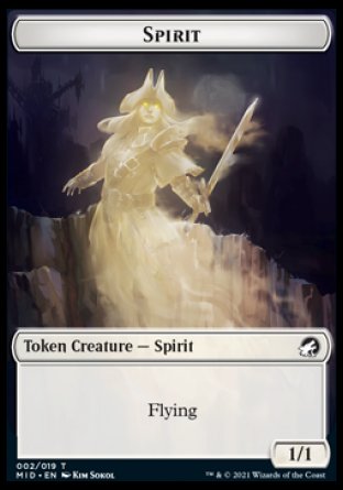 Spirit // Bird Double-sided Token [Innistrad: Midnight Hunt Tokens] | The Gaming-Verse