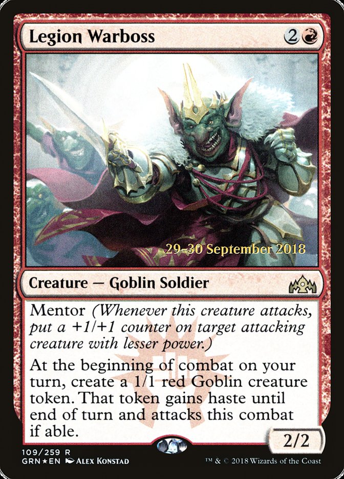 Legion Warboss  (Prerelease) [Guilds of Ravnica Prerelease Promos] | The Gaming-Verse