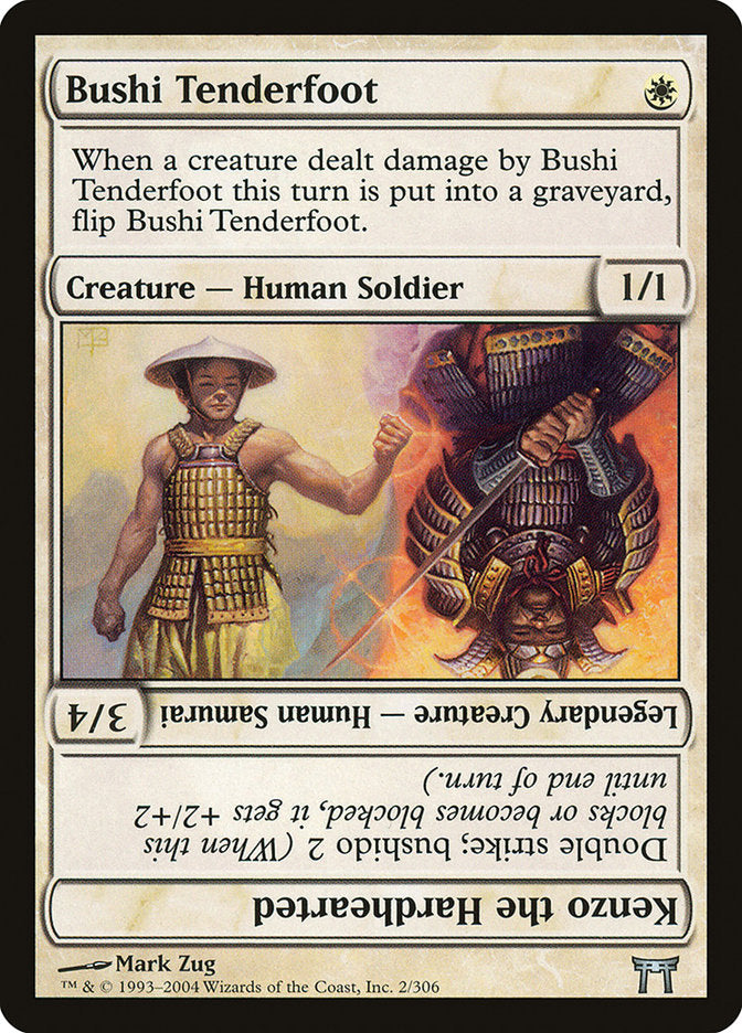 Bushi Tenderfoot // Kenzo the Hardhearted [Champions of Kamigawa] | The Gaming-Verse